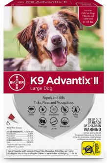 K9 Advantix II For Dogs 21-55 lbs 6 Pack